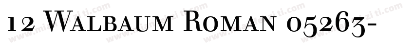 12 Walbaum Roman 05263字体转换